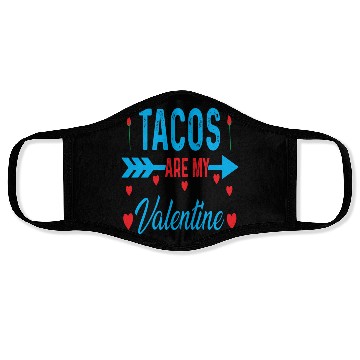 Discover Tacos Are My Valentine Design Face Masks
