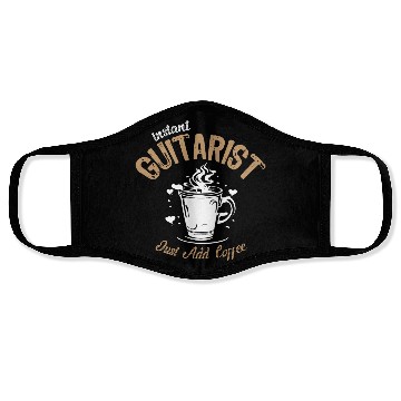 Discover Instant Guitarist Just Add Coffee Face Masks