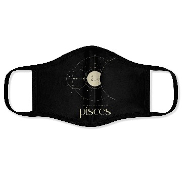 Discover Minimalist Pisces Zodiac Astrology Moon Stars Face Masks