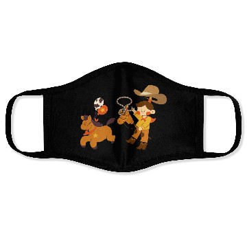 Discover cowboy illustration Face Masks