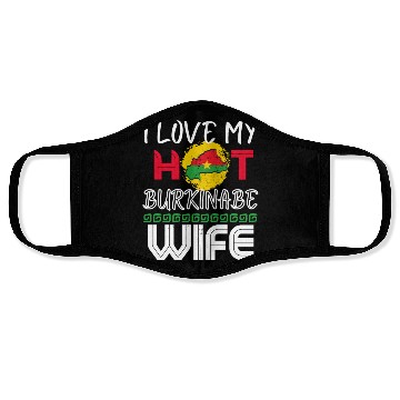 Discover Funny I Love My Hot Burkinabe Wife Husband Face Masks