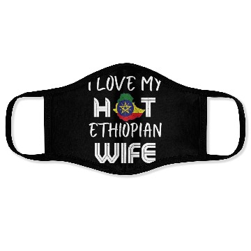 Discover Funny I Love My Hot Ethiopian Wife Husband Face Masks