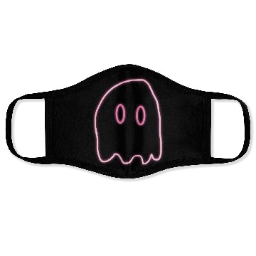 Discover Pink neon ghost Face Masks