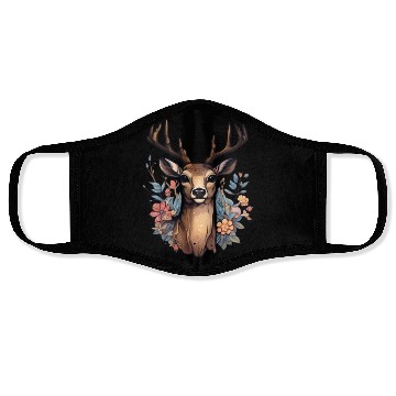 Discover Deer Floral Face Masks