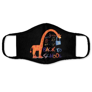 Discover Happy Giraffe back to school Face Masks