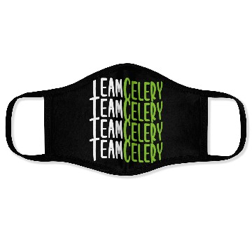 Discover Team Celery Motivational Typography Design Face Masks