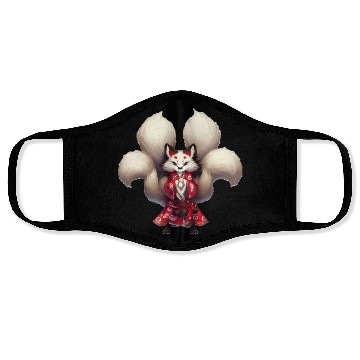 Discover Kai the Kitsune Fox Spirit Yokai Anime Spirit Face Masks