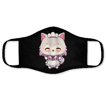 Discover Yuki Kawaii Cat Maid Anime Manga Face Masks