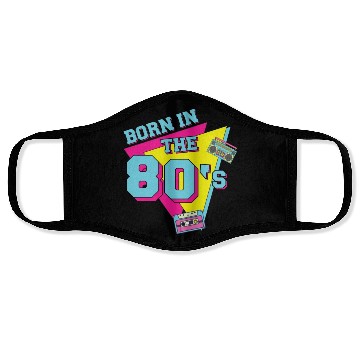 Discover Retro Vintage Born in the 80s Face Masks