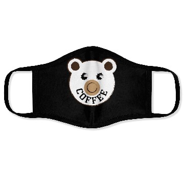 Discover Coffee Helps Me Bear Face Masks