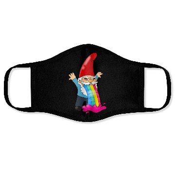 Discover Gnome Vomiting Throwing Up Rainbow Funny Face Masks