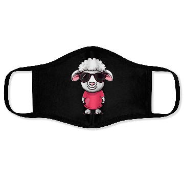 Discover Cool Sheep in Glasses Face Masks