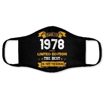 Discover September 1978 Birthday Surprise Face Masks
