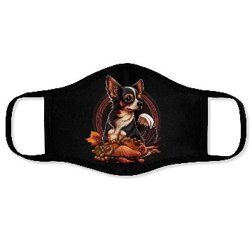Discover Chihuahua | Thanksgiving Day Farmer Food Autumn Face Masks
