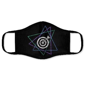 Discover Geometric Bullseye Target Face Masks