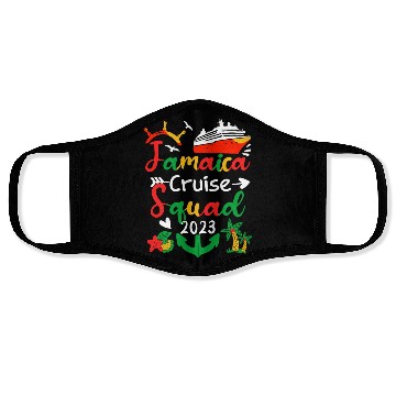 Discover Jamaica Cruise Ship Friends Vacation Face Masks