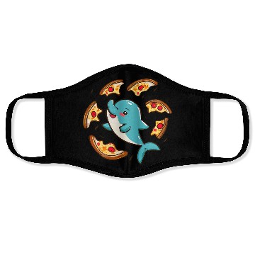 Discover Pizza dolphin Face Masks