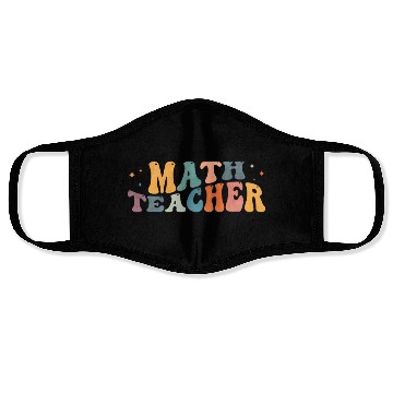 Discover Groovy Math Teacher Mathematics Mathematician Face Masks