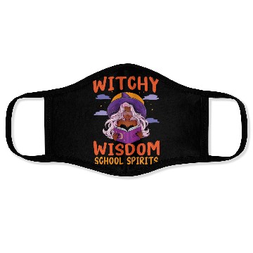 Discover Witchy Wisdom School Spirits Teacher Halloween Face Masks