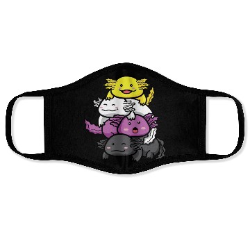 Discover Axolotl Nonbinary Flag Kawaii Face Masks