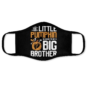 Discover Pregnancy Thanksgiving pumpkin big brother Face Masks