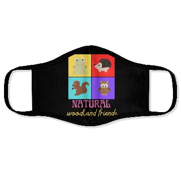 Discover Natural woodland animals Face Masks