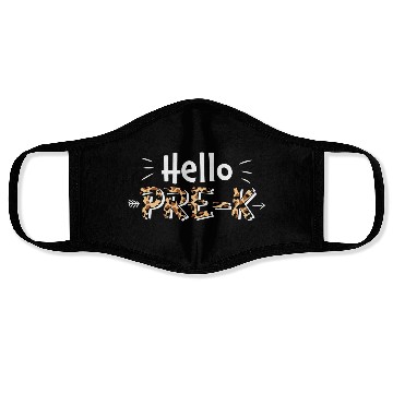 Discover Hello Pre K Back To School Leopard Print Matching Face Masks