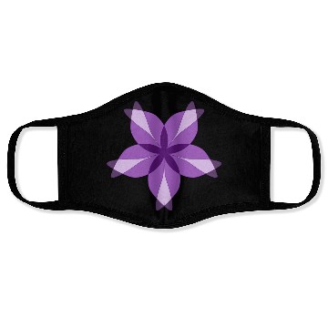 Discover Purple Geometric Flower Face Masks