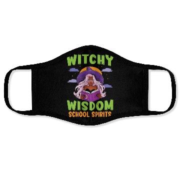 Discover Witchy Wisdom School Spirits Teacher Halloween Face Masks