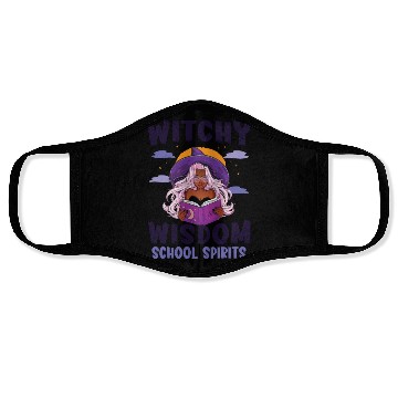 Discover Witchy Wisdom School Spirits Teacher Halloween Face Masks