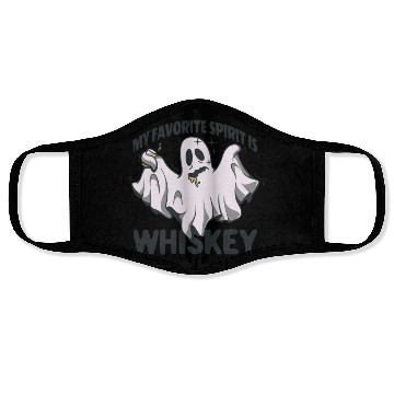 Discover My Favorite Spirit Is Whiskey Halloween Ghost Face Masks