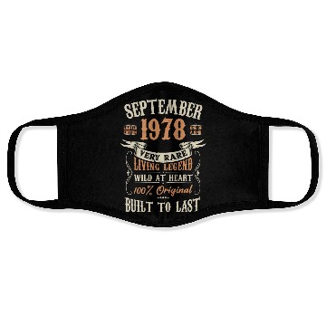 Discover September 1978 Birthday Surprise Face Masks