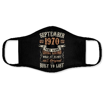 Discover September 1970 Birthday Surprise Face Masks