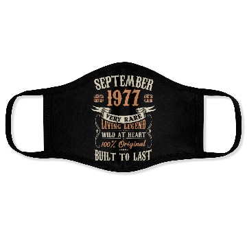 Discover September 1977 Birthday Surprise Face Masks