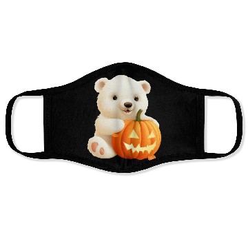 Discover Halloween Polar Bear with Pumpkin Face Masks