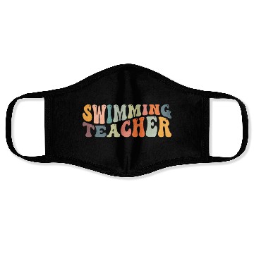 Discover Groovy Swimming Teacher Swimmer Swim Coach Face Masks