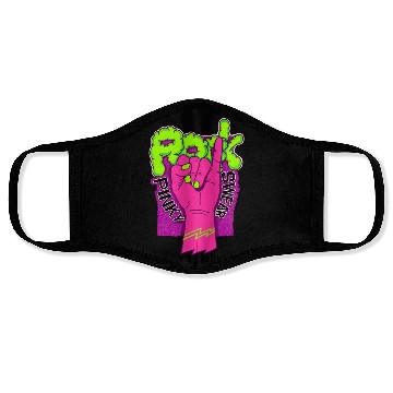 Discover Rock hand pink Face Masks