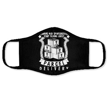 Discover Package Messenger Postbote Parcel Delivery Company Face Masks