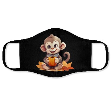 Discover Autumnal Monkey with Pumpkin and Apple Face Masks