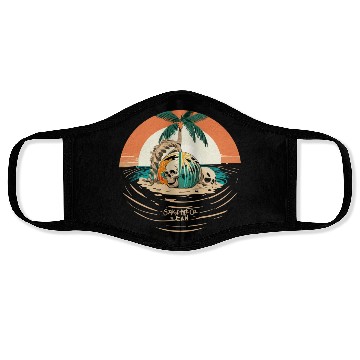 Discover skull summer Face Masks
