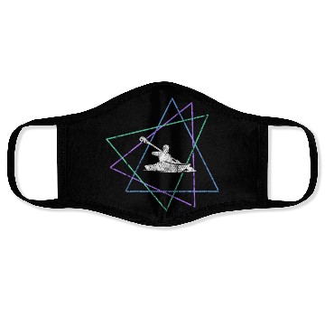 Discover Geometric Kayak Adventure Face Masks