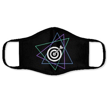Discover Geometric Bullseye Target Face Masks