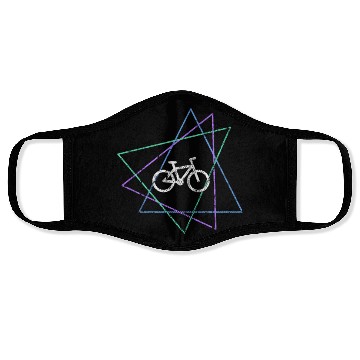 Discover Geometric Bicycle Art Face Masks