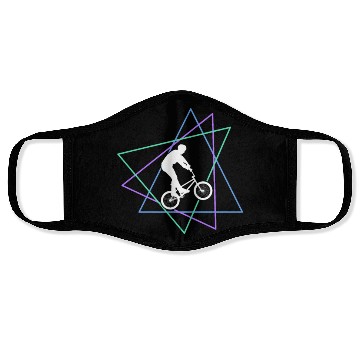 Discover Geometric BMX Stunt Rider Face Masks