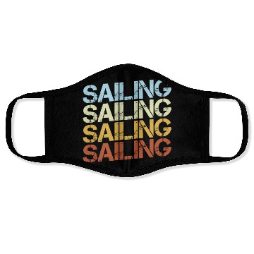 Discover Retro Sailing Typography Face Masks