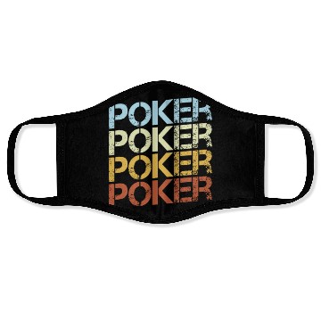Discover Retro Poker Typography Face Masks