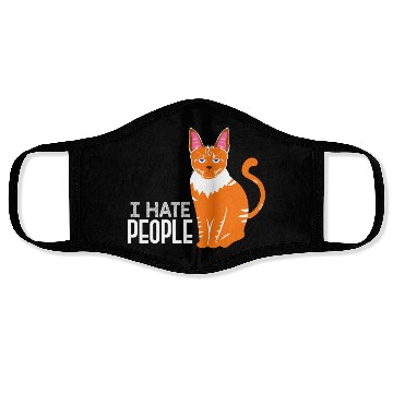 Discover I Hate People Cat Lover Kitten Cats Funny Face Masks