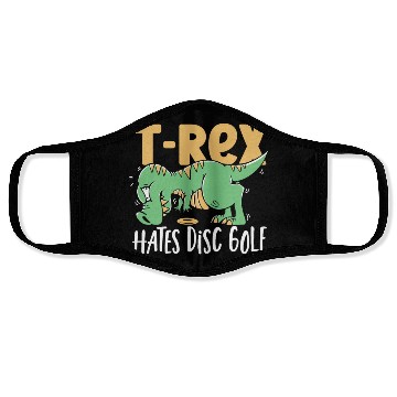 Discover T-Rex Hates Disc Golf T Rex Dinosaur Face Masks