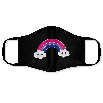 Discover bi rainbow bisexual pride lgbtq kawaii csd Face Masks