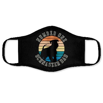 Discover Number One Schnauzer Dad Face Masks